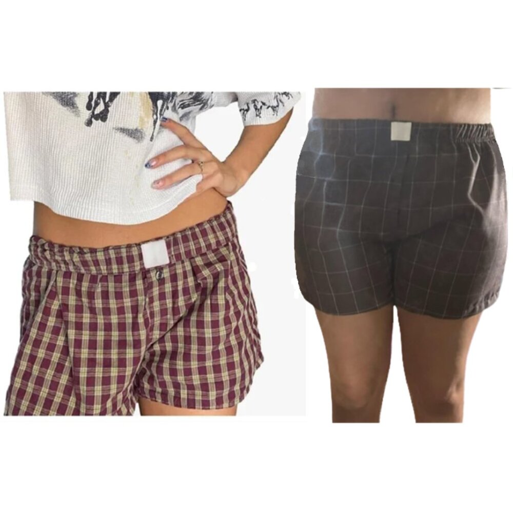 Set of 2 Women's Lounge Boxer Shorts Briefs Underwear Bundle
